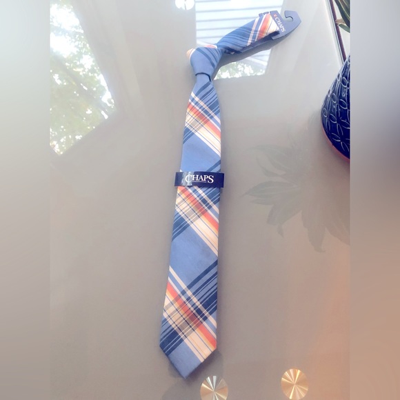 Chaps Other - Chaps| Navy Blue Floral Mens Skinny Tie